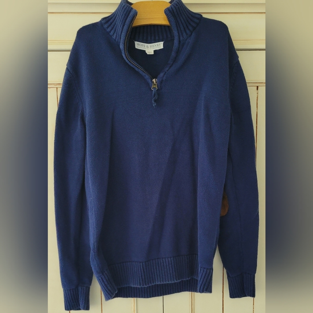 Boys' Navy Blue 1/4-Zip Sweater by Hope & Henry